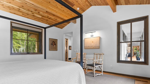 Bedroom with Wooden Ceiling