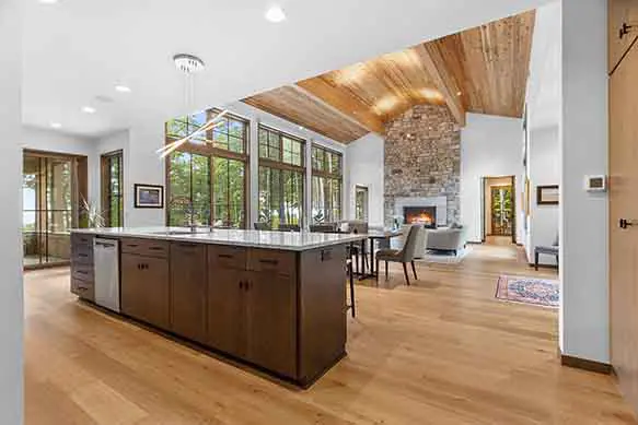 Kitchen with wood floor